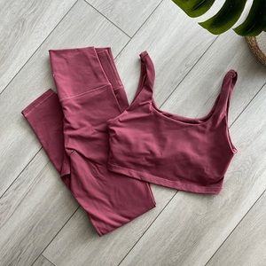 Flexxfit Luxe Workout Set in Mystic Merlot